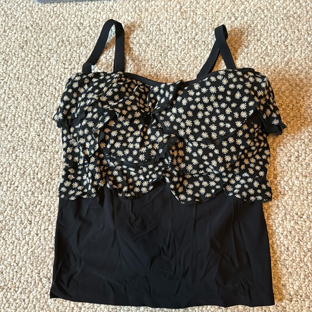Profile bathing suit 38D size 12 underwire bra bathing suit